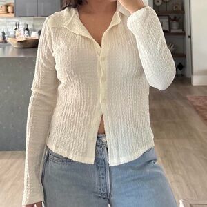 Princess Polly Cream Button Up